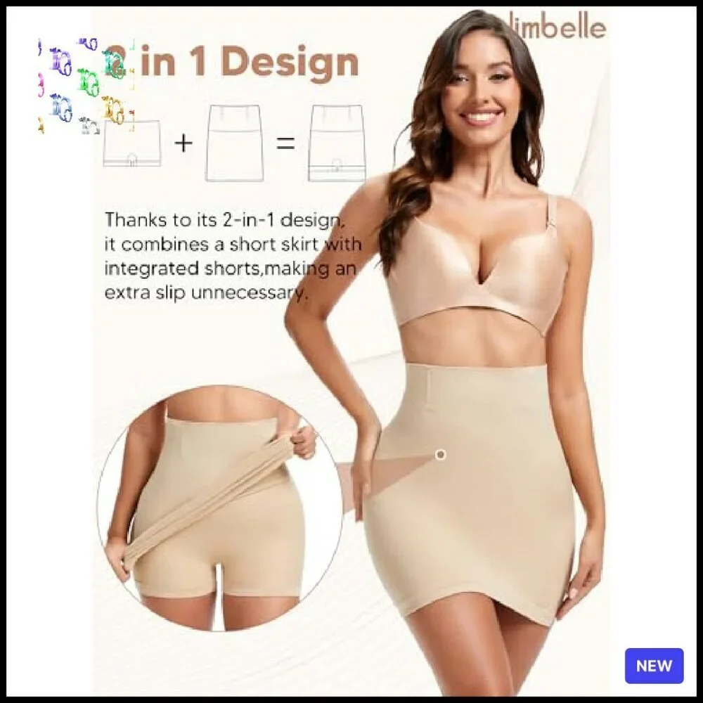 Tummy Control Slip Shorts Under Dresses Anti Chafing Shapewear Elegant